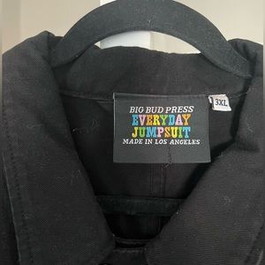 Black Long Sleeve Big Bud Press everyday jumpsuit 3XL (OLD SIZING)